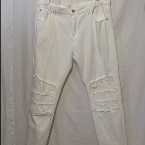 Amazon Men's Slim Straight White Jeans